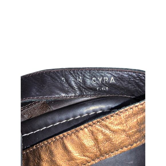 DONALD J PLINER Bronze Leather Cyra Strappy Sandals Shoes Size 9M Made in Italy - Picture 4 of 8